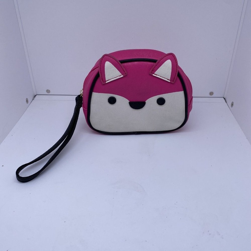 luv Betsey Johnson pink fox purse handbag makeup bag